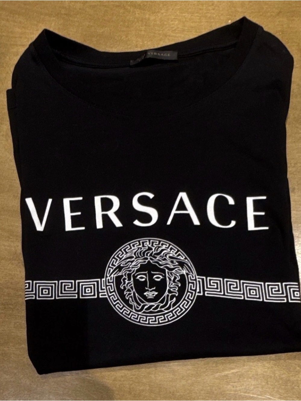 Versace Black White Medusa Logo Short Sleeve Tee